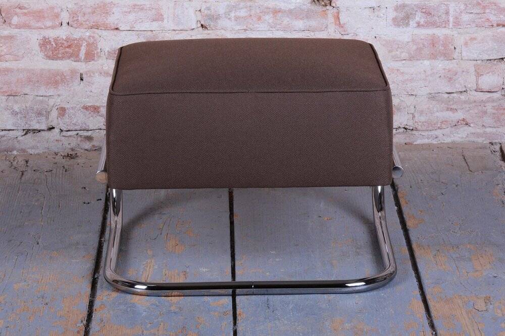 Bauhaus Stool in Chrome and Steel by Robert Slezák, Czech, 1930s