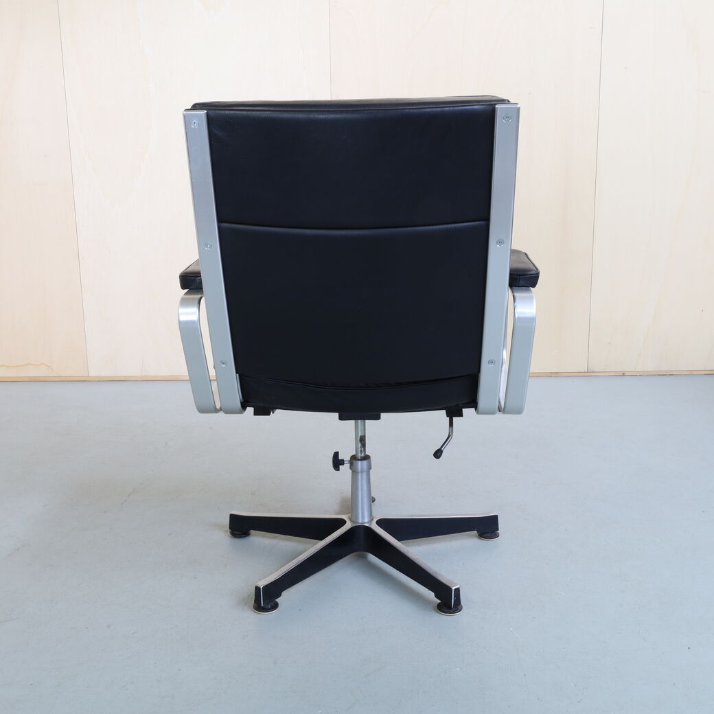 Office chair in leather by Karl Erik Ekselius for Joc Sweden 1970s