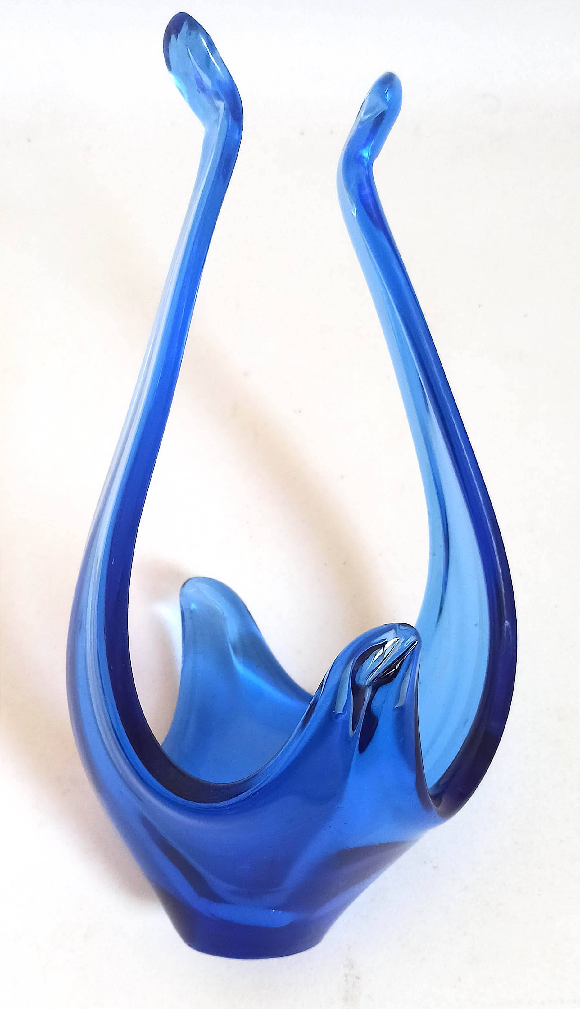 Viartec basket blue Colbat 70s Height 29.4 cm