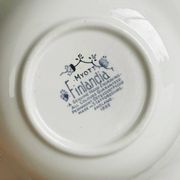 Small Myott porcelain salad bowl, blue floral decoration