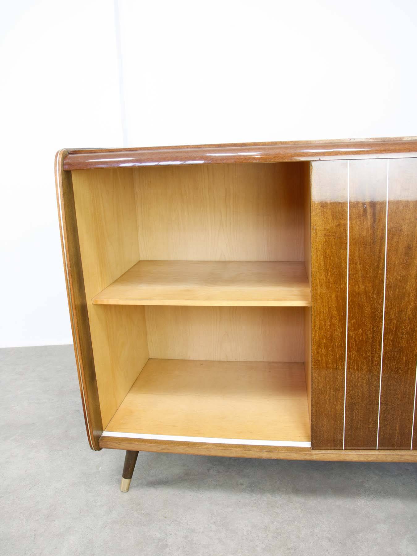 Mid-Century Modern Turntable & LP Sideboard, 1960s