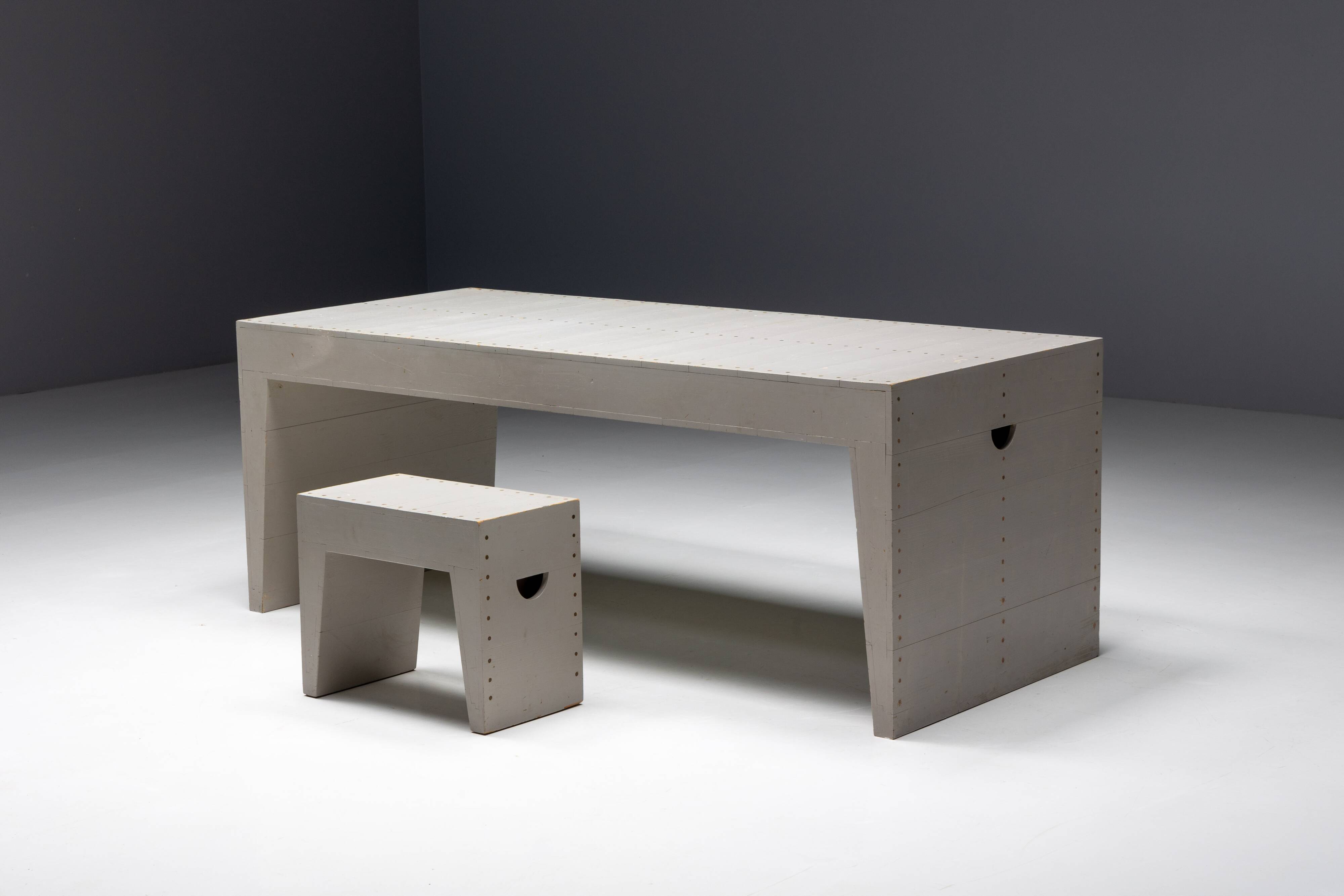 Bossche School Table by Dom Hans van der Laan & Jan de Jong, Netherlands, 1970s