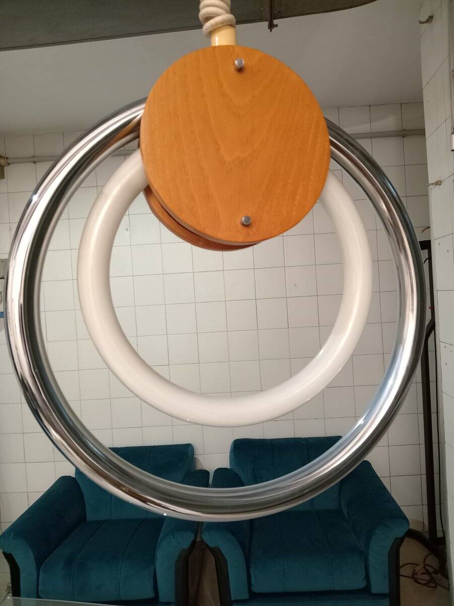 Gano pendant lamp by A. Brotto and R. Conforti for Esperia, 1970s
