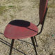 2 vintage chairs, metal and skaï