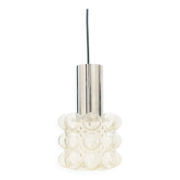 Mid Century Bubble Glass & Chrome Ceiling Light/Pendant by Helena Tynell for Limburg, Germany, 1960s