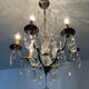 Girandole chandelier with crystal drops from the 60s and 70s