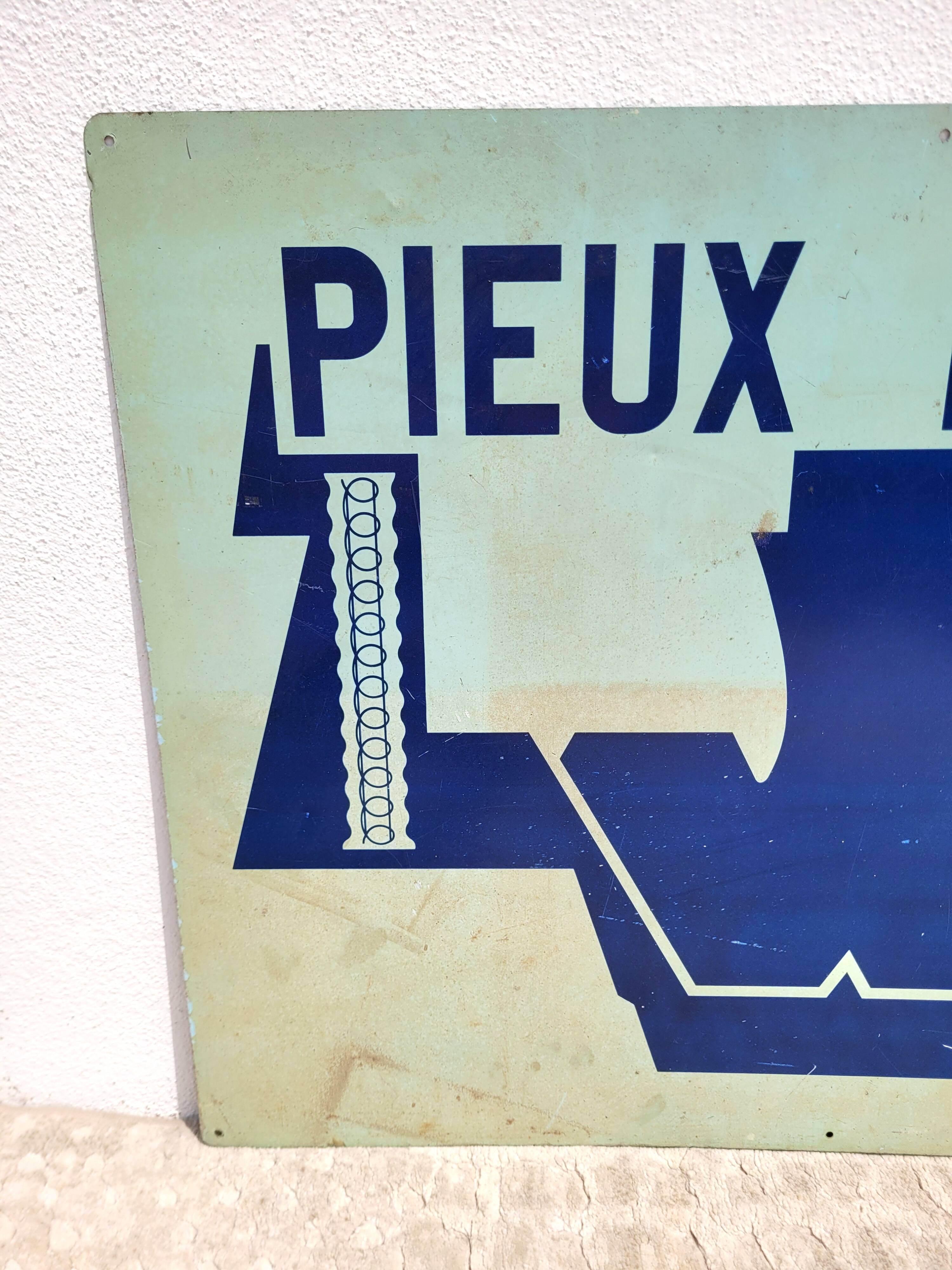 Plaque en tôle enseigne vintage industrielle