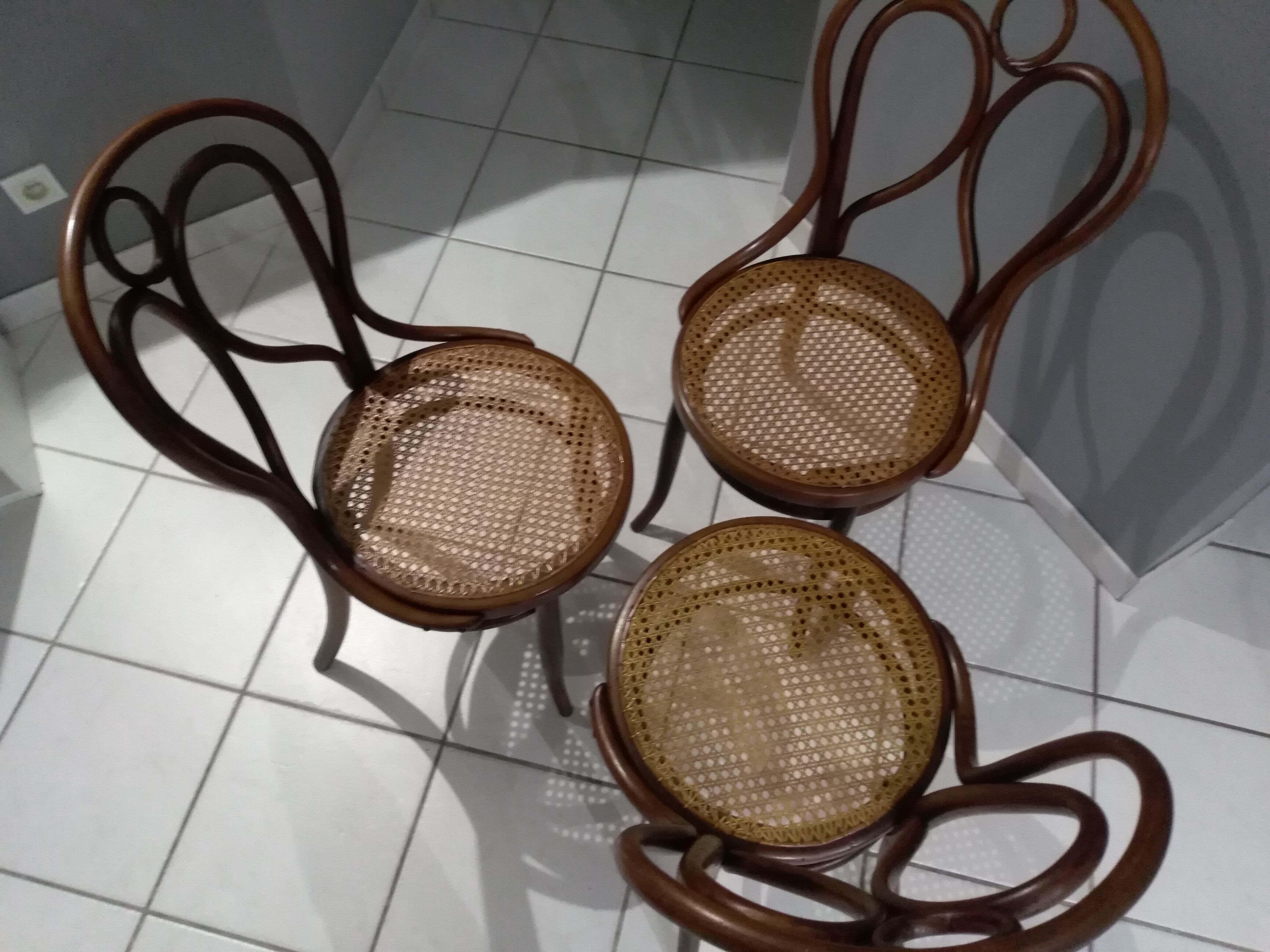 Following 3 Bistro chairs Fischel 1900