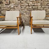 Paire de fauteuil scandinave 1960