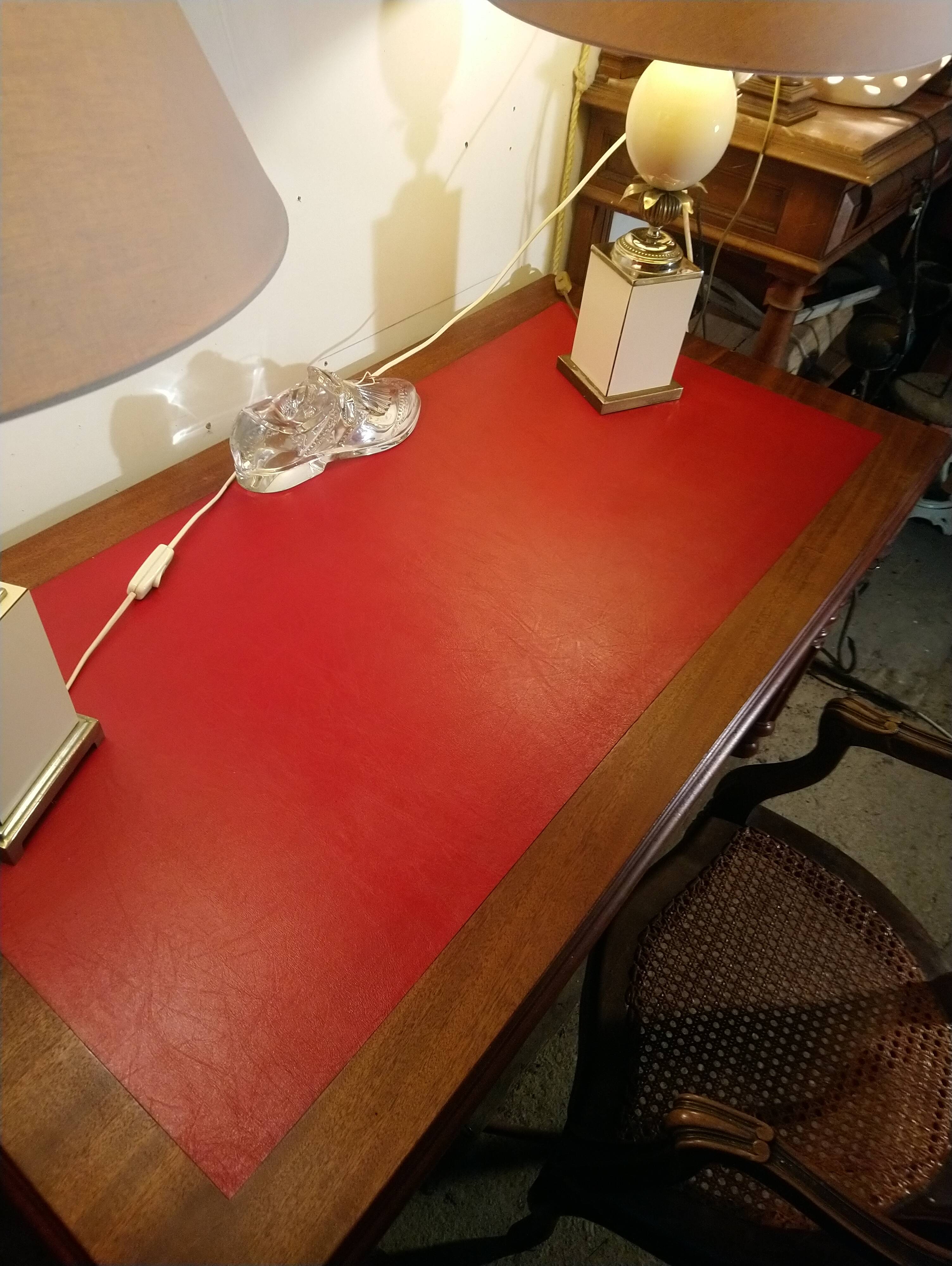 Louis Philippe style walnut desk.