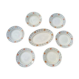 Old plates and saint Amand dish