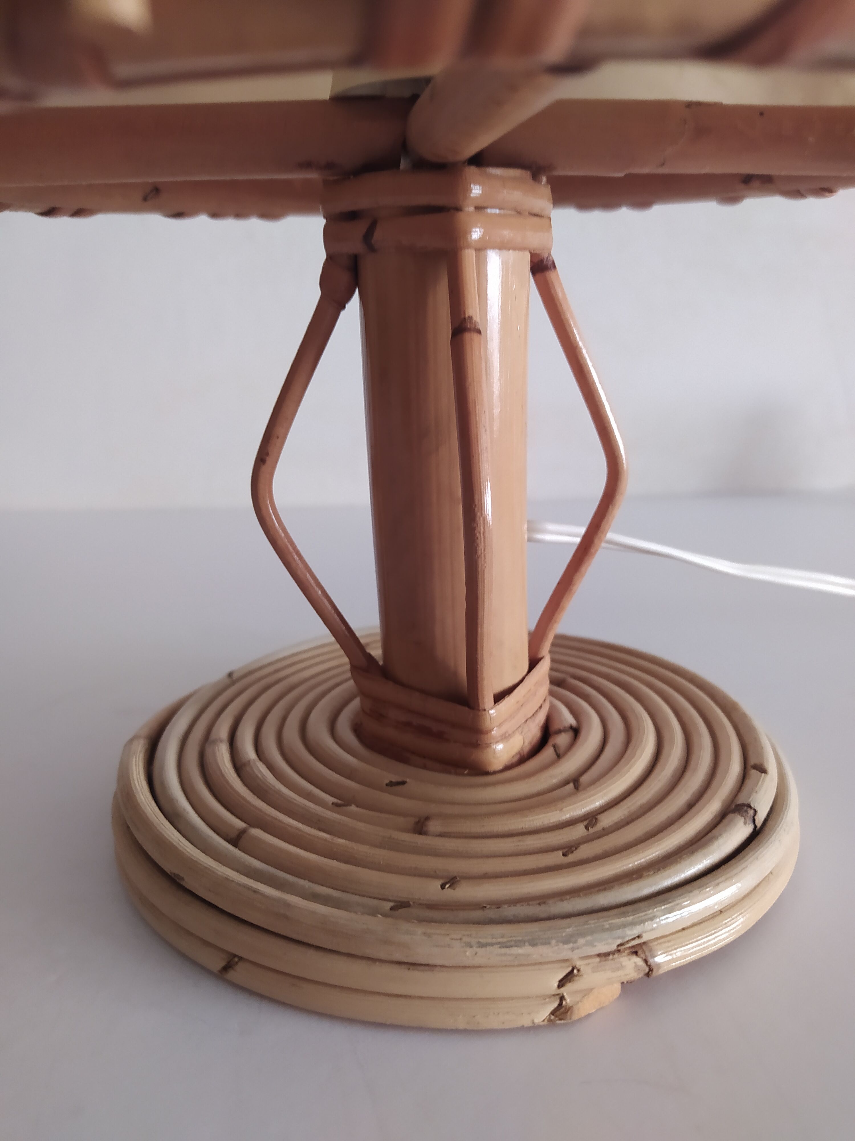Pair of bamboo lamps