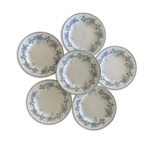 6 assiettes plates en