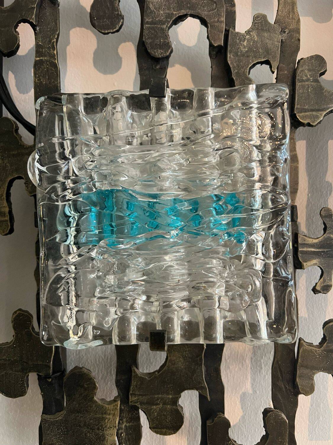 Brutalist Wall-Mounted Lamp & Coat Rack Sculpture by Angelo Brotto