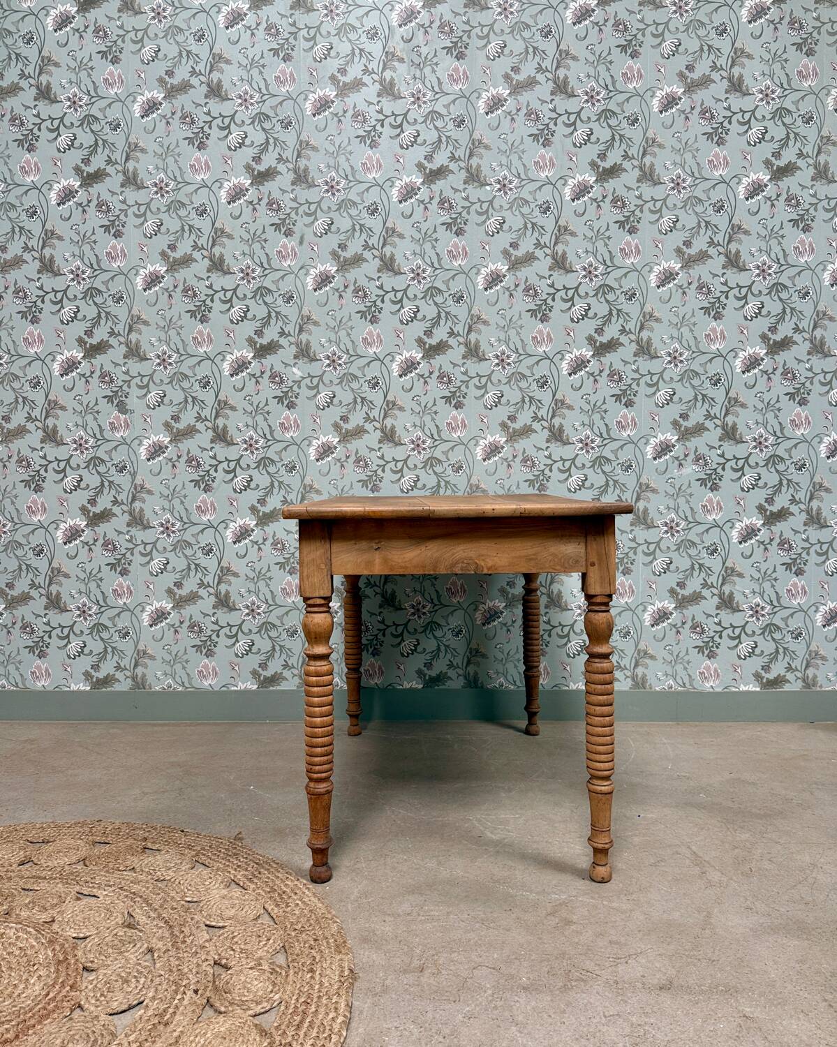 Antique table with turned legs (renovated)