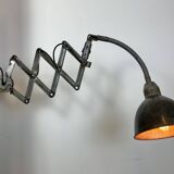 Grey Industrial Scissor Wall Lamp from Elektroinstala, 1960s