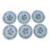 Ensemble de 6 assiettes plates Moulins des Loups