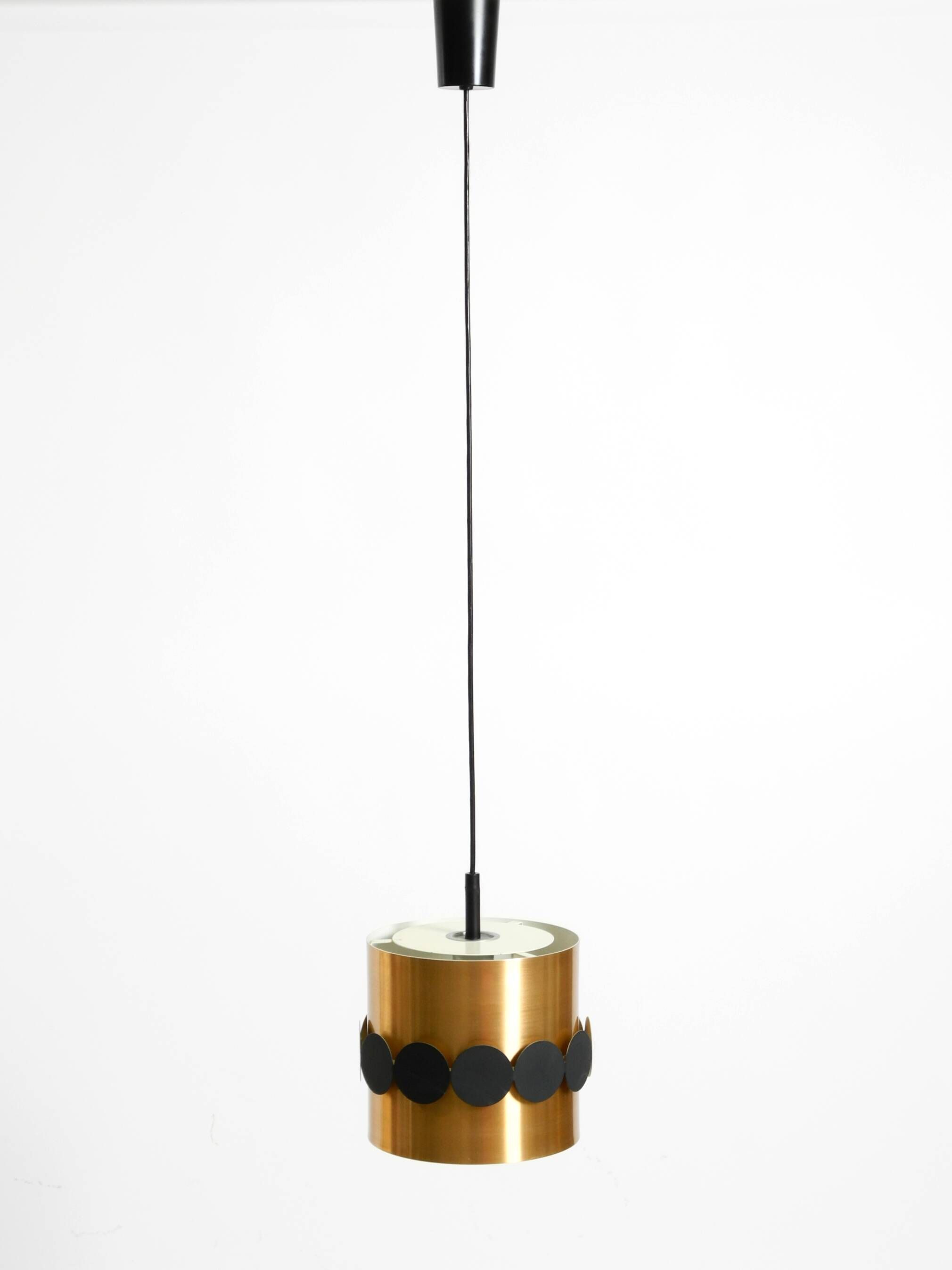 1960s Space Age pendant lamp by Doria, made of copper-anodized aluminum