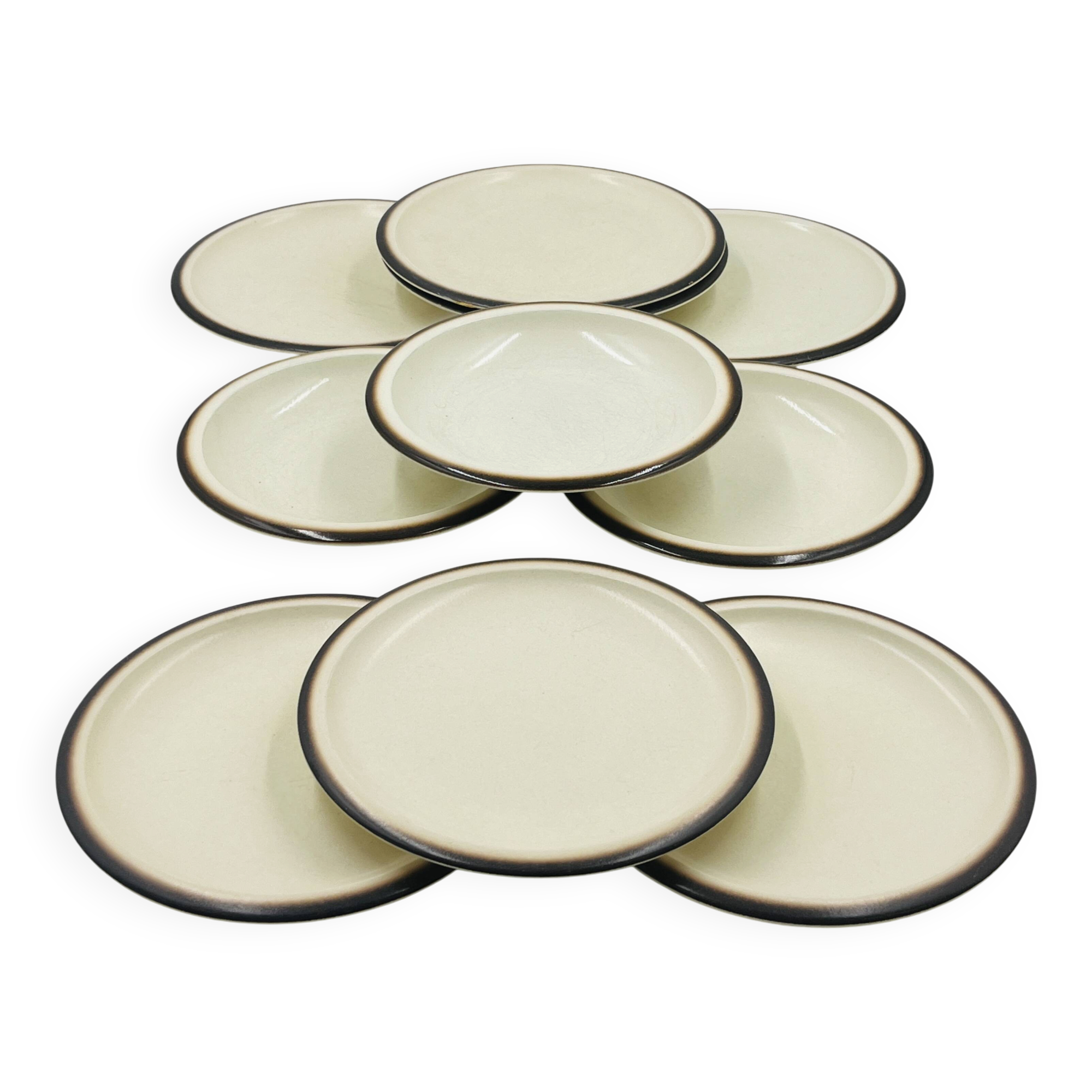 Set of 10 Boch La Louvière Sierra model plates.