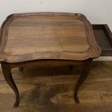 Cabaret table in walnut and oak from the end of the 19th century