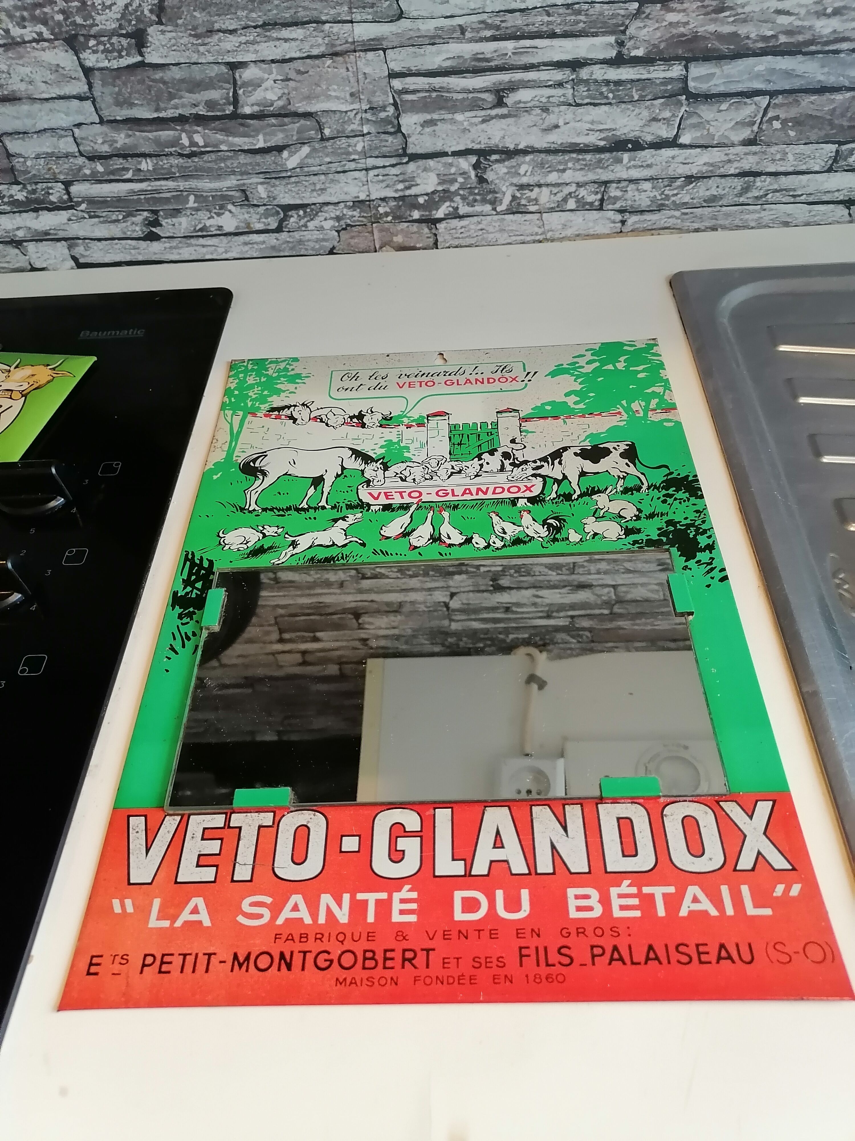 Veto Glandox sheet plate mirror advertising 1930