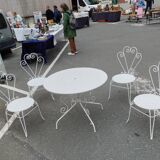 Antique garden furniture in vintage iron