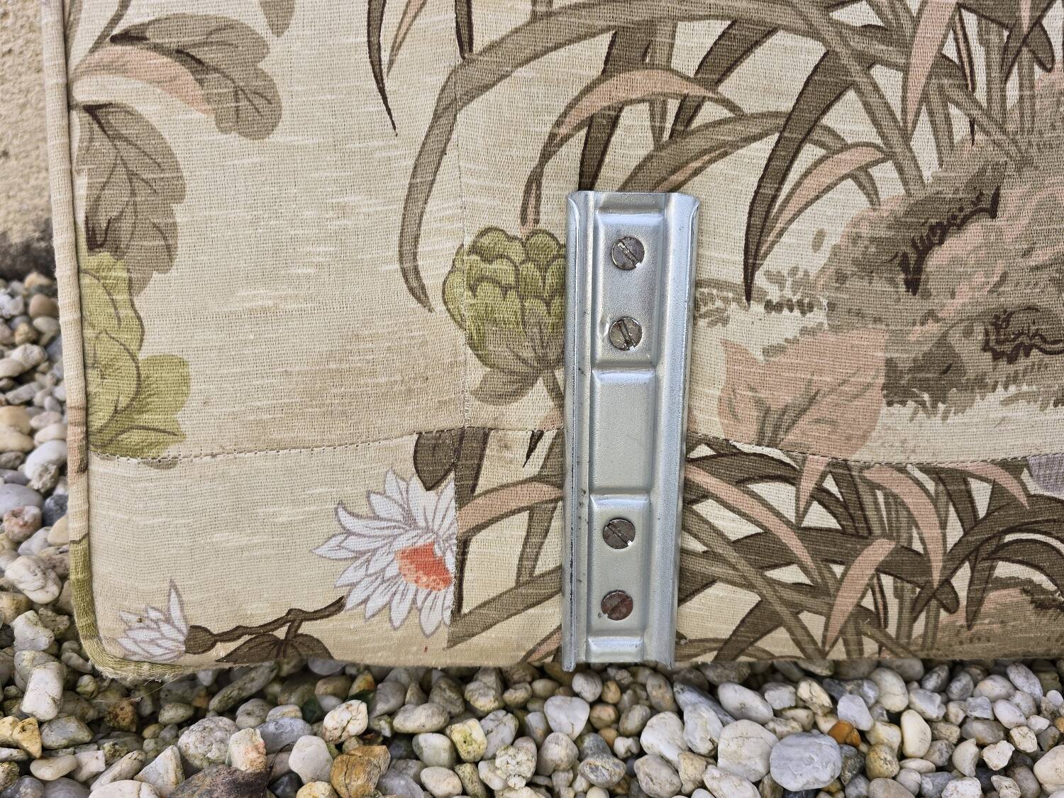 Vintage fabric headboard