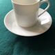 Set of 5 cups and coffee saucers, Porcelain de Limoges, Vintage