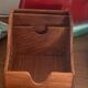 Mail holder, openwork wooden card holder, vintage