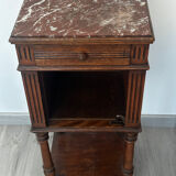 Bedside table/occasional table early 20th century wood and marble