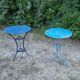 Wrought iron pedestal/console/bistro table