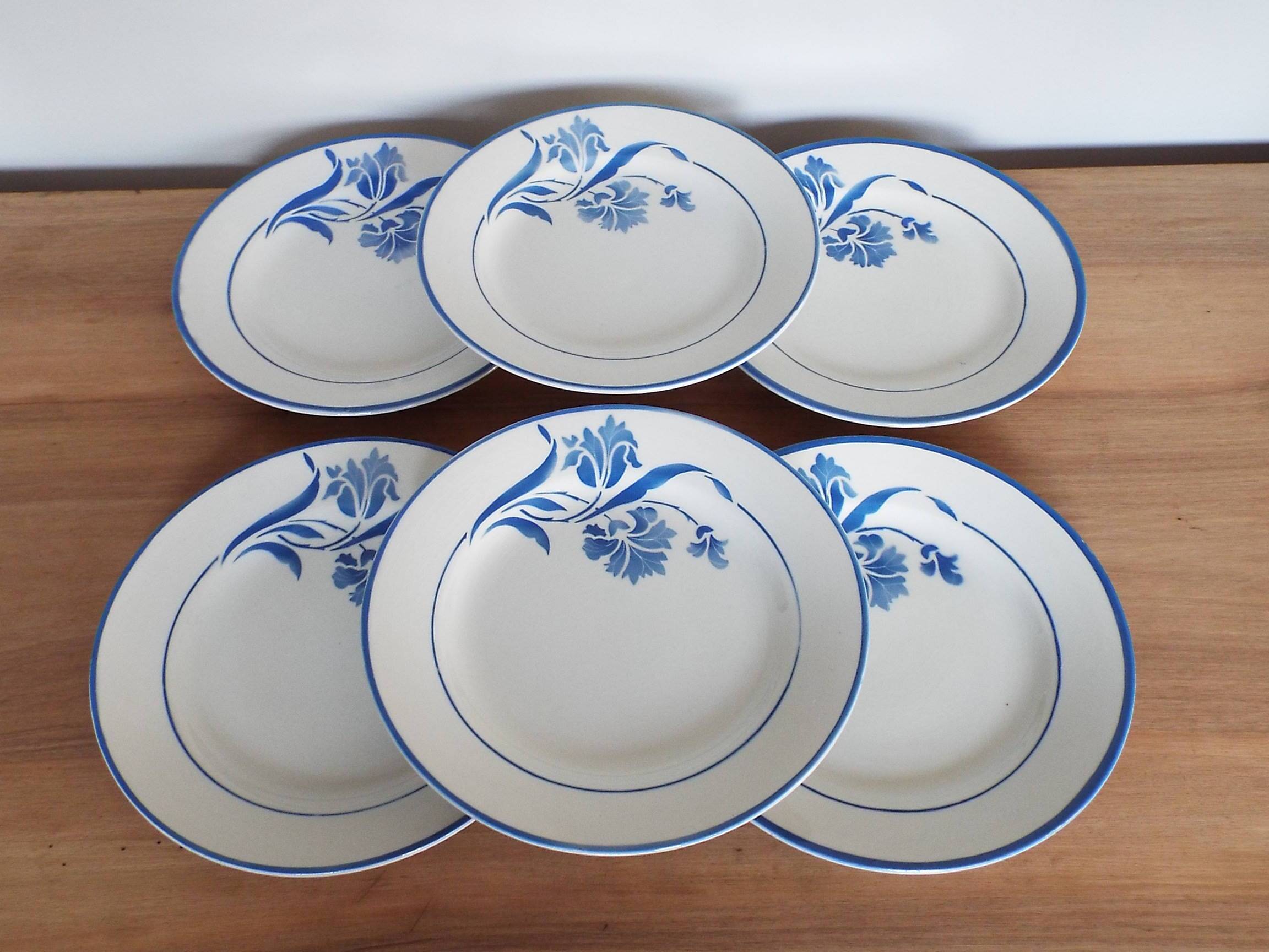 6 Gien Albéric dinner plates