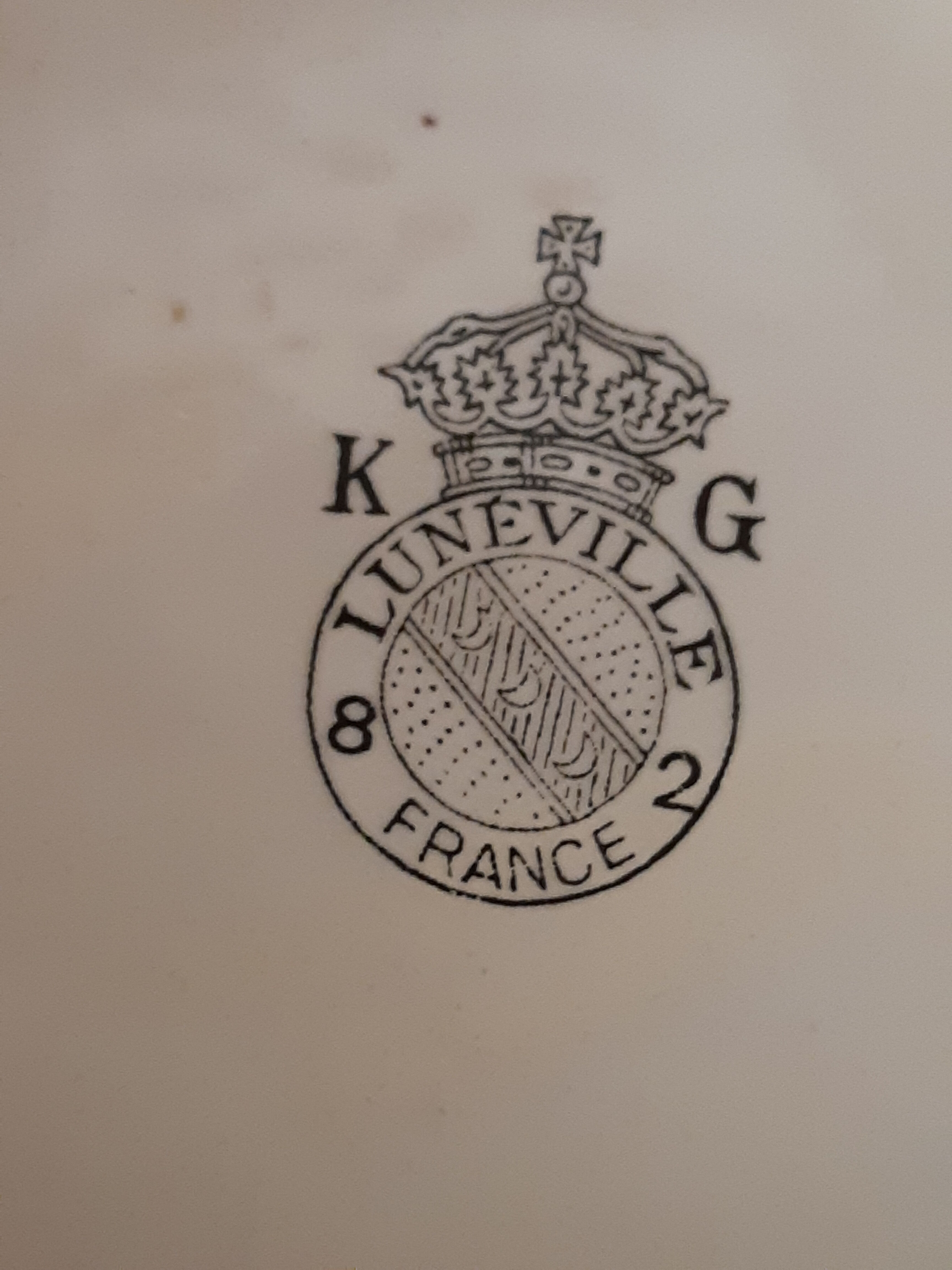 Vase Lunéville KG in painted ceramic enamelled decoration Lamppost