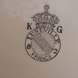 Vase Lunéville KG in painted ceramic enamelled decoration Lamppost