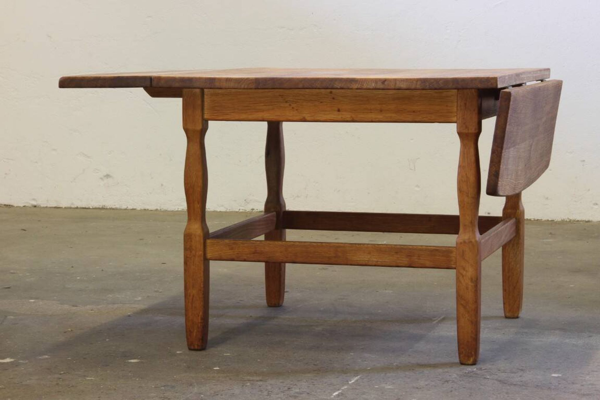 1960s mid-century brutalist Danish coffee table in oak attributed to Kjærnulf