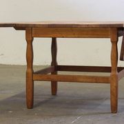 1960s mid-century brutalist Danish coffee table in oak attributed to Kjærnulf