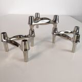 Set of three Nagel BMF candle holders