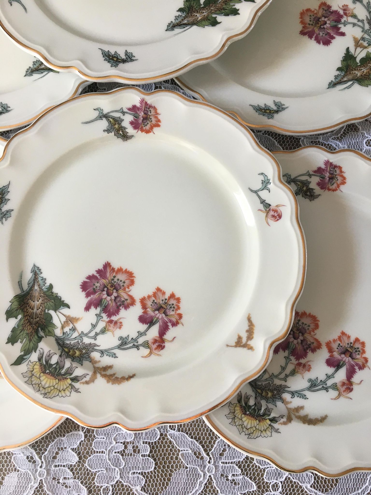 Limoges porcelain dessert plates