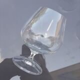 7 crystalline cognac glasses