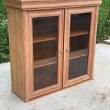 Vitrine vaisselier vintage en bois massif Louis Philippe