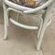 Vintage White Rattan/Bamboo Garden Furniture Set with 2 Chairs and a Stool