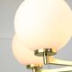 Mid-century Modern Italian Brass and Opaline Chandelier, 1960s