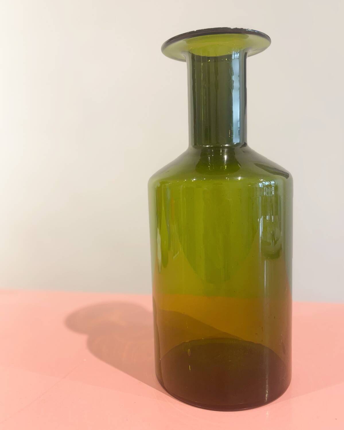 Holmegaard olive glass vase