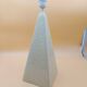 Pyramid lamp in porcelain ceramic Brussels cracked effect