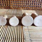 Set de 4 bougeoirs en grès