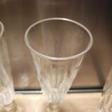 4 champagne flutes with cut sides, late 19th century