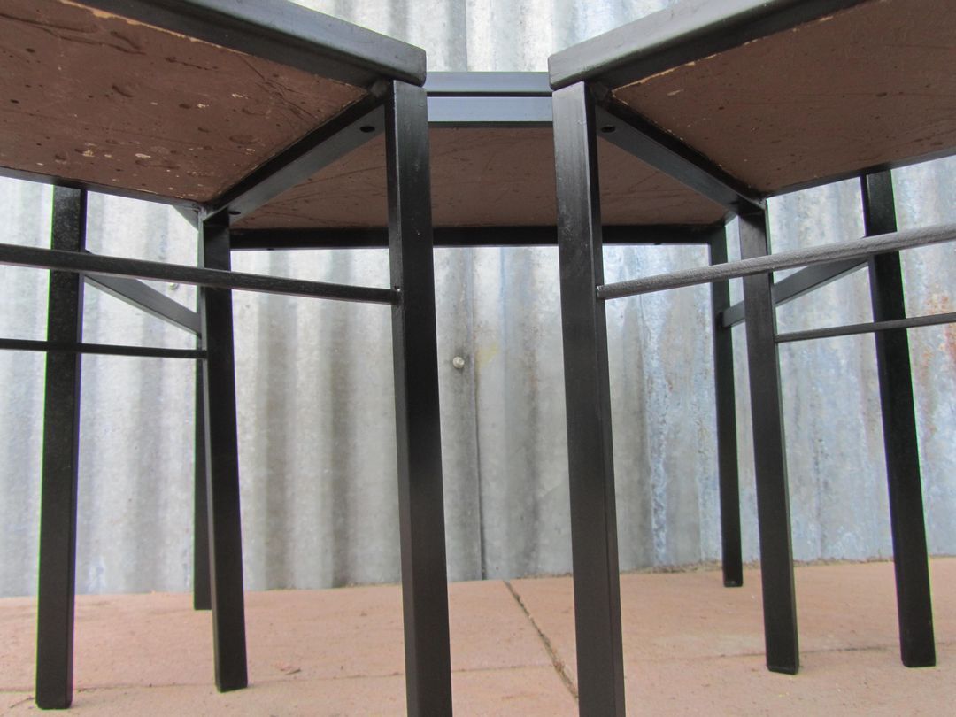 Brutalist Flag Stone nesting Tables, set of 3