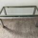 Vintage coffee table in brass and chrome metal from the 70s