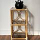 Etagère en rotin et verre
