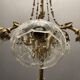 Italian Liberty Bronze Chandelier, 1940s